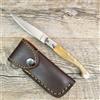 pattada COLTELLO 17,5 CM lama 8 cm SARDEGNA SARDO Pattada MANICO CORNO DI Montone fodero