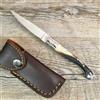 pattada COLTELLO 17,5 CM lama 8 cm SARDEGNA SARDO Pattada MANICO CORNO DI Montone fodero