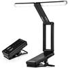 CAHAYA Lampada LED per Leggio Clip-On Ricaricabile Luce per Leggio Musicale con Pinza 10 LED Luminoso Luce Pieghevole Senza Filo Portabile 2 Modalità Dura 6 Ore Modello CY0240