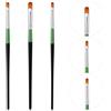 Bremorou 3 pennelli extra piatti rotondi e applicatori per ombretto, per sfumare correttore, sopracciglia, pennelli singoli per ombretto, strumento versatile per l'applicazione precisa e una finitura