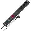 Brennenstuhl Ciabatta elettrica Premium Line a 5 prese, con protezione da sovratensione e funzione di follow: presa multipla con interruttore e cavo da 3 m, per montaggio a parete, made in Germany,