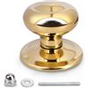 GANZTECH 70mm 1 Pezzo Oro PVD Maniglie a sfera rotonda in acciaio inossidabile di grado aerospaziale, stile spagnolo. Adatte per tutte le porte interne e esterne.