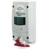 Scame Parre 562.3287 Presa Interbloccata da Parete 3P+N 32A 6H, IP44 con Fuse, Rosso