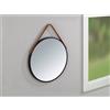 Specchio da bagno a parete Borrone in similpelle 40cm