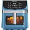 Tognana Iridea, Friggitrice ad aria 9L, doppia resistenza, display digitale, timer, 80-200°C, finestra, 2200W, Carta da zucchero