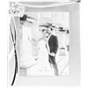Widdop and Co Cornice portafoto placcata in argento per anniversario di matrimonio, 20 x 25 cm, con cuori e cristalli