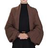 LNBLAKBXBD Scialli e Mantelle Morbidi da Donna con Maniche, Scialli Lavorati all'Uncinetto (Brown,One Size)