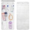 Generic Grande portaoggetti da doccia in rete con 7 tasche, da appendere, con 3 ganci, ad asciugatura rapida, organizer da doccia per bagno, 76,2 x 35,6 cm (bianco)