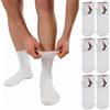 LEON D'ORO Calze Uomo Senza Elastico per Diabetici 6 paia Calze Uomo Sanitarie Caldo Cotone Made in Italy (IT, Numero, 40, 45, Regular, Regular, 6 Paia BIANCO)