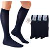 LEON D'ORO Calze Bambino COTONE LEGGERO Calzini Bambino FILO DI SCOZIA Made in Italy (IT, Numero, 19, 22, Blu 3 Paia Corto)
