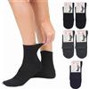 LEON D'ORO Calze Senza Elastico Donna COTONE per DiabeticI Calzini per Ospedale Anziani Made in Italy (IT, Numero, 35, 40, Regular, Regular, 5 Paia Classic)