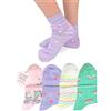 LEON D'ORO Calzini Bambina COTONE LEGGERO corto Calze Bimba FILO DI SCOZIA Sneaker Fantasmini Bambine Made in Italy (IT, Numero, 29, 34, ASS1-CORTO 4 Paia)