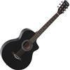 Rocktile Chitarra Western - Chitarra acustica compatta Concert a 6 corde con cutaway - Tavola, fondo e fasce in tiglio - Ideale per principianti, giovani e mani piccole - Nero satinato