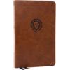 Nelson Bibles The Holy Bible: New King James Version, Thinline Youth Edition, Brown, Leathersoft, Lion, Red Letter Comfort Print