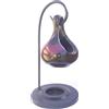 Puckator Eden - Bruciatore per oli essenziali, a forma di goccia, con supporto, in ceramica, accessorio per soggiorno, per oli essenziali, bruciatori di cera, diffusore di profumi, supporto per cera