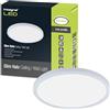 Integral Luce LED dimmerabile per soffitto e parete, 18 W, 1500 lm, diametro 291 mm, design circolare moderno super sottile, lunetta bianca, ideale per camera da letto, cucina, soggiorno, studio e