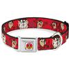 Buckle-Down Buckle Down 9 - 38,1 cm lta-Looney Tunes Logo Bianco Dog Collar