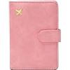PORRASSO Custodia per Passaporto Copertina per Passaporto in PU con Blocco RFID Porta Passaporto Supporto per Passaporto Portafoglio da Viaggio per Donna Uomo Rosa
