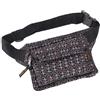 GURU SHOP Bedruckte Stoff Sidebag & Gürteltasche, Farbenfrohe Bauchtasche, Hüfttasche - Schwarz, Herren/Damen, Baumwolle, Size:One Size, 15x20 cm, Festival- Bauchtasche Hippie