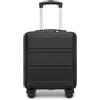 Kono Valigia leggera a mano grande media piccola bagaglio a mano bagaglio a mano guscio rigido leggero trolley da viaggio valigia con serratura TSA e robuste 4 ruote girevoli, Nero , 45x36x20cm