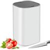 Voency Ceppo portacoltelli senza coltello, universale, quadrato, con 21 fessure e design di scarico, adatto per tutti i coltelli da cucina, bianco