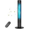 CURVAOP Ventilatore a Torre 92cm con Schermo LED Regolabile (Spegnimento Totale) e Telecomando con Tasto Muto, Ventilatori a Colonna Silenziosi 28dB, 6 Velocità+5 Modalità, Oscillazione 70°, 8m/s, Timer 12h