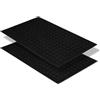 Astra Zerbino antiscivolo per esterni - Tappeto antisporco resistente alle intemperie - Tappeto per porta d'ingresso - Set di 2 45 x 75 cm - casella nero