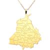 GZHENGZG Collane da uomo e gioielli da donna India Punjab State Collane con ciondolo per donna Uomo Ciondoli color oro Catena a catena Ravel Regali Regalo di gioielli
