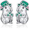 HOOHWE Capybara/Pig/Koala/Axolotl Orecchini a cerchio a forma di coccinella, da donna, in argento Sterling 925, graziosi orecchini a cerchio, idea regalo per orecchie sensibili, Argento sterling