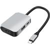 XMSJSIY Adattatore splitter USB Type-C 3 in 1 multiporta con HDMI 4K e 5 Gbps USB 3.0 e 100 W Type-C PD veloce trasferimento dati e ricarica per laptop, PC, telefono TV - 1 pezzo