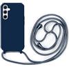 betterfon | Custodia per Samsung A35 opaca per smartphone con nastro, cordino con custodia da appendere, con cordino da appendere per Samsung Galaxy A35, blu