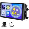 Hikity Autoradio Android 5G WiFi 4+64G per Toyota Auris 2006-2011,Carplay wireless Android Auto, autoradio con schermo IPS da 9 pollici/navigatore/Bluetooth/DSP/FM/RDS/SWC/telecamera posteriore