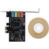 Lonrtesw Scheda Audio Interna 5.1 per 10 con Staffa a Basso Profilo, Pci-E Stereo 3D, Chip Cmi8738 Scheda Audio a 32/64 Bit Pci