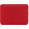 HotYou Custodia-borsa per laptop in neoprene con cerniera，37×26.5×1.5cm，Compatible with MacBook Pro 16/XPS 15/Legion 5 15-16 inch Laptops，Rosso