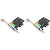 KLKNE 2 x 5.1 scheda audio interna per con staffa a basso profilo, 3D stereo PCI-E, chip 32/64 bit scheda audio PCI