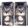 Feyten Cover per Huawei P30 Lite, Custodia in Pelle Huawei P30 Lite, Flip Custodia Pelle PU con [Magnetica][TPU Antiurto][Supporto Stand], Cover a Libro Portafoglio per Huawei P30 Lite (Gatto 1)