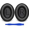 Link Dream Cuscinetti Auricolari di Ricambio per Bose QuietComfort 35 (QC35 II), Cuscinetti Cuffie Professionali in Morbida Pelle Proteica per Bose QC35 QC25 QC15 QC2/ Ae2 Ae2i Ae2w/ Sound Link (Nero)