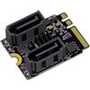 POFET NGFF Key A+E PCI Express a SATA 3.0 6 Gbps Dual Ports Adattatore Convertitore Scheda di estensione del disco rigido