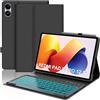 IVEOPPE Tastiera per XIAOMI REDMI Pad 2 Pro 2025/Pad Pro 2024 12.1, Cover Keyboard Italiano QWERTY con 7 Colori Illuminato, Senza fili Bluetooth Staccabile Custodia, Nero