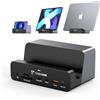 TobenONE Docking station per MacBook 18 in 2 con doppio monitor 4K a 60 Hz, adattatore di alimentazione 150, ricarica 20 W, docking station USB C con 2 HDMI e DP, 7 USB, Ethernet 2,5 Gbps, 2 audio