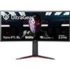 LG 34GN850 UltraGear Gaming Monitor 34 QuadHD UltraWide Curvo 21:9 LED NanoIPS 1ms HDR 400, 3440x1440, G-Sync Compatible e AMD FreeSync Premium 160Hz, HDMI, Display Port, USB Hub, Flicker Safe, Nero
