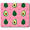 Destination Vinyl Ltd Confortevole Mat Mouse - Rosa Avocado Divertente Cute Dieta 23.5 x 19.6 cm (9.3 x 7.7 Inches) per Il calcolatore & Computer Portatile, Ufficio, Regalo, Antiscivolo Base - RM2033