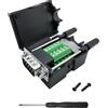iYueMps 1 Pezzi Maschio DB9 Adattatore per Morsettiera a vite D-SUB da 9 Pin RS232 Maschio a 9Pin/Vie Connettore Seriale Femmina Breakout Board Modulo di Segnale con Custodia