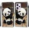 Feyten Cover per Xiaomi Redmi Note 12 PRO 5G, Custodia in Pelle Redmi Note 12 PRO 5G, Flip Custodia Pelle PU con [Magnetica][TPU Antiurto][Supporto Stand], Cover a Libro Portafoglio (Panda)