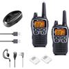 Midland - Walkie Talkie XT70, 2 Ricetrasmittenti Professionali Dual Band 93 Canali - 69 LPD/24 PMR446 Senza Licenza, Autonomia 18H, Copertura 12Km, Ricarica Rapida e Accessori, 38 toni CTCSS + 83 DCS