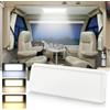 MERTTURM Plafoniera Super Grande per RV 12V, 42cm x 17cm, 1500LM Lampada a Soffitto con Interruttore Dimmerabile e 3 Temperature di Colore 2700-6500K, Luci LED 12V per Caravan Rimorchio Barca Camper