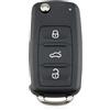 XUKEY Custodia per Chiave Auto per VW UP Caddy T5 Polo Telecomando 3 Pulsanti Cover per Chiave Pieghevole Cover per Chiave di Ricambio per Riparazione per VW Golf UP Polo T5 Caddy Tiguan