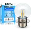 SOFOC P36D Lampadina LED Per Faro Moto Bianco Caldo 6V 12V 24V Compatibile 6-30V AC/DC 2W G40 Design 1:1 Con Lampada Alogena Originale 1 Pcs