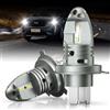 JOSHF Lampadine H4 LED, CSP Chip 6500K/16000LM Bianco Fari per Auto e Moto,+400% Luminosità, Sostituzione Lampada Alogena E Fari Allo Xenon,DC12V (2 Lampade)
