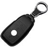 Kirain Custodia protettiva per chiave auto compatibile con Mercedes Benz Classe A/B/C/E/G/S GLA GLC GLE GLK GLS CLA CLE CLS AMG E200 W177 W205 W213 3 pulsanti in pelle nera custodia protettiva per chiave